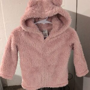 Carter's Soft Pink Hooded Jacket with Bear Ears